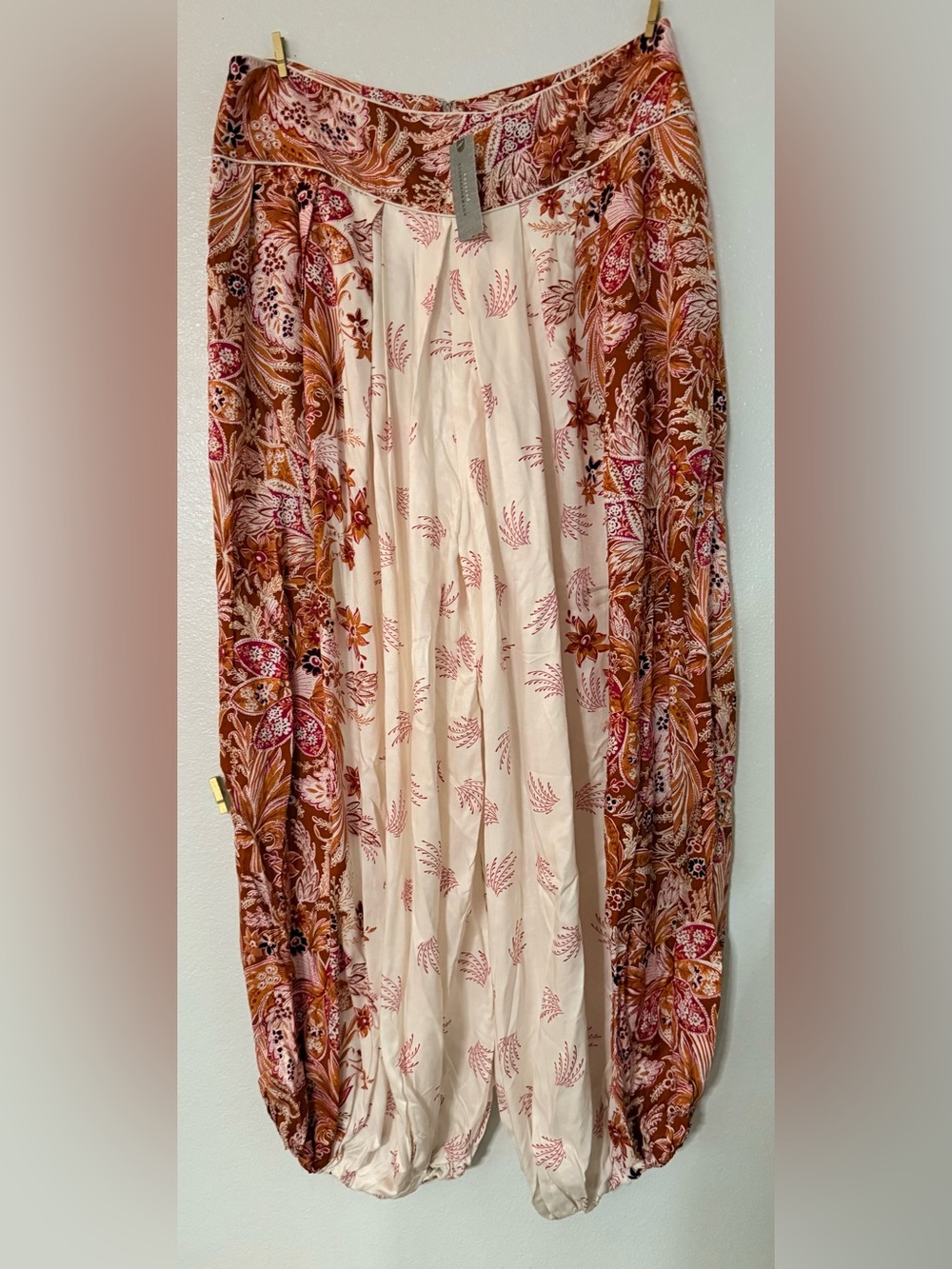 By Anthropologie Floral Paisley Harem Pants US 10P NWT
